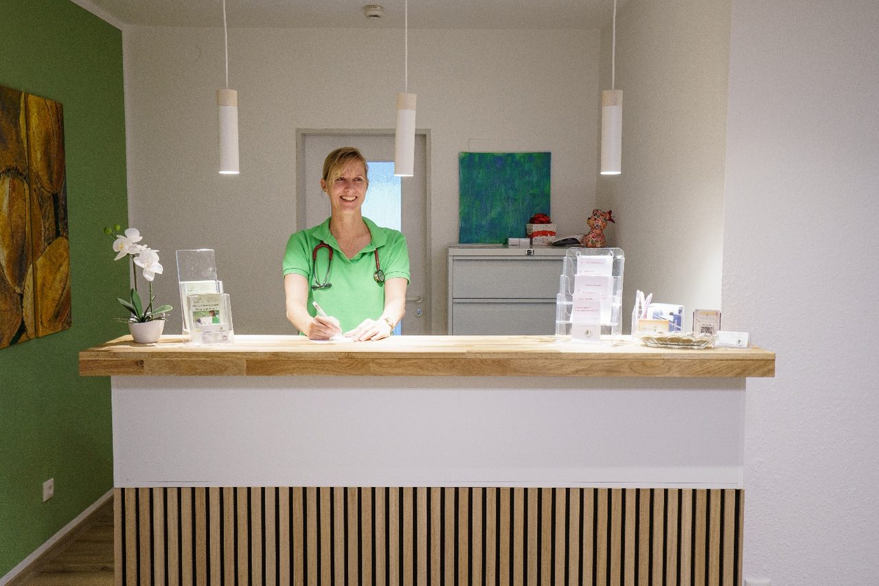 Empfang der Praxis VitalBalance in Rosenheim